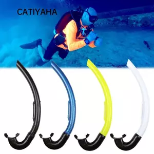 Ống thở lặn ống thở CATIYAHA, Ống thở bơi linh hoạt PVC, Phụ kiện thiết bị ống thở dành cho người lớn có thể điều chỉnh đầy đủ ướt dành cho người lớn lặn