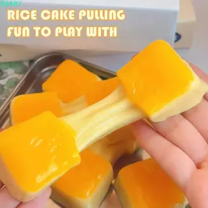Đồ chơi bóp bánh gạo vàng QEARY, Đồ chơi ép bánh gạo mô phỏng giác quan, Bóng thông hơi co giãn 9cm Co giãn chậm Đồ chơi bóp đồ chơi trẻ em
