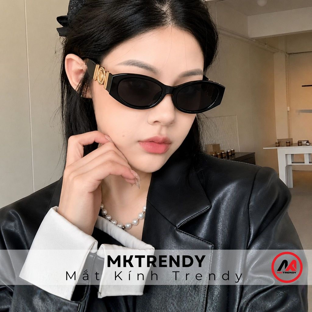 [Live x MKTRENDY] Kính râm mắt mèo chống tia UV kính mát thời trang nam nữ phong cách Hàn Quốc sang trọng T37