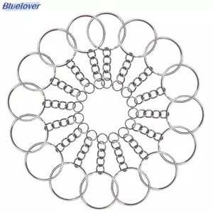 Bluelover 50 Chiếc Móc Khóa Nhẫn Có Dây Xích Và 50 Chiếc Mở Nhảy Nhẫn DIY Móc Khóa Bộ Mới