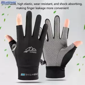 Bluelover Găng Tay Mùa Hè Nữ Mỏng Ice Silk Chống Tia Cực Tím Sương Ngón Tay Màn Hình Cảm Ứng Lái Xe Chống Trơn Trượt Găng Tay Thoáng Khí Mới