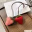 Nhẫn chìa khóa dâu tây CPINCP, Túi thủ công bằng nhựa quyến rũ, Thiết kế chống nước thanh lịch Trang trí túi mặt dây chuyền trái cây