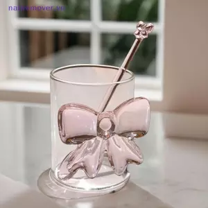 Thìa Cà Phê Thủy Tinh Nơ Hồng, Thìa Khuấy Trà Sữa / Món Tráng Miệng Dài Tay, Thìa Trà Chịu Nhiệt, Dụng Cụ Nhà Bếp Gia Đình. Mới