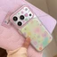 Ốp Điện Thoại Acrylic Thủy Tinh Màu Gradient Trái Tim Tình Yêu Cho iPhone 17 Pro Max 16 15 14 Vỏ Bảo Vệ Chống Sốc