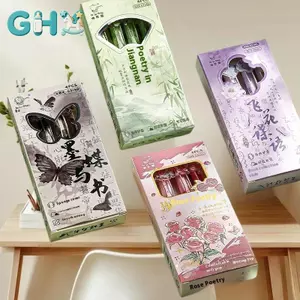 GHX 4 Cái / bộ Sáng Tạo Mềm Cầm Bút Gel Loại Báo Chí 0.5 Mm Mực Bút Bi Bướm Miếng Dán Trung Tính Bút Quà Tặng Dụng Cụ Viết VN