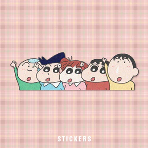 Crayon Shin-Chan Xe Miếng Dán Hoạt Hình Dễ Thương Mũ Bảo Hiểm Gương Chiếu Hậu Bình Nhiên Liệu Nắp Khối Trầy Xước Trang Trí Xe Hơi Miếng Dán