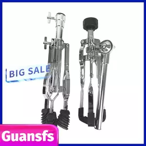 Guansfs Guansfs Dioche Chân đế trống bằng thép carbon mạ kẽm Dioche Chân đế có thể điều chỉnh độ cao Trục kép với miếng đệm chân cao su dày cho bộ câm (Cao 50-75cm)