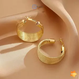 1 Đôi Bông Tai Hình Học Kim Loại Phóng Đại Cho Nữ Bông Tai Thời Trang Cá Tính Đơn Giản Trang Sức Cưới Quà Tặng Sinh Nhật Mới