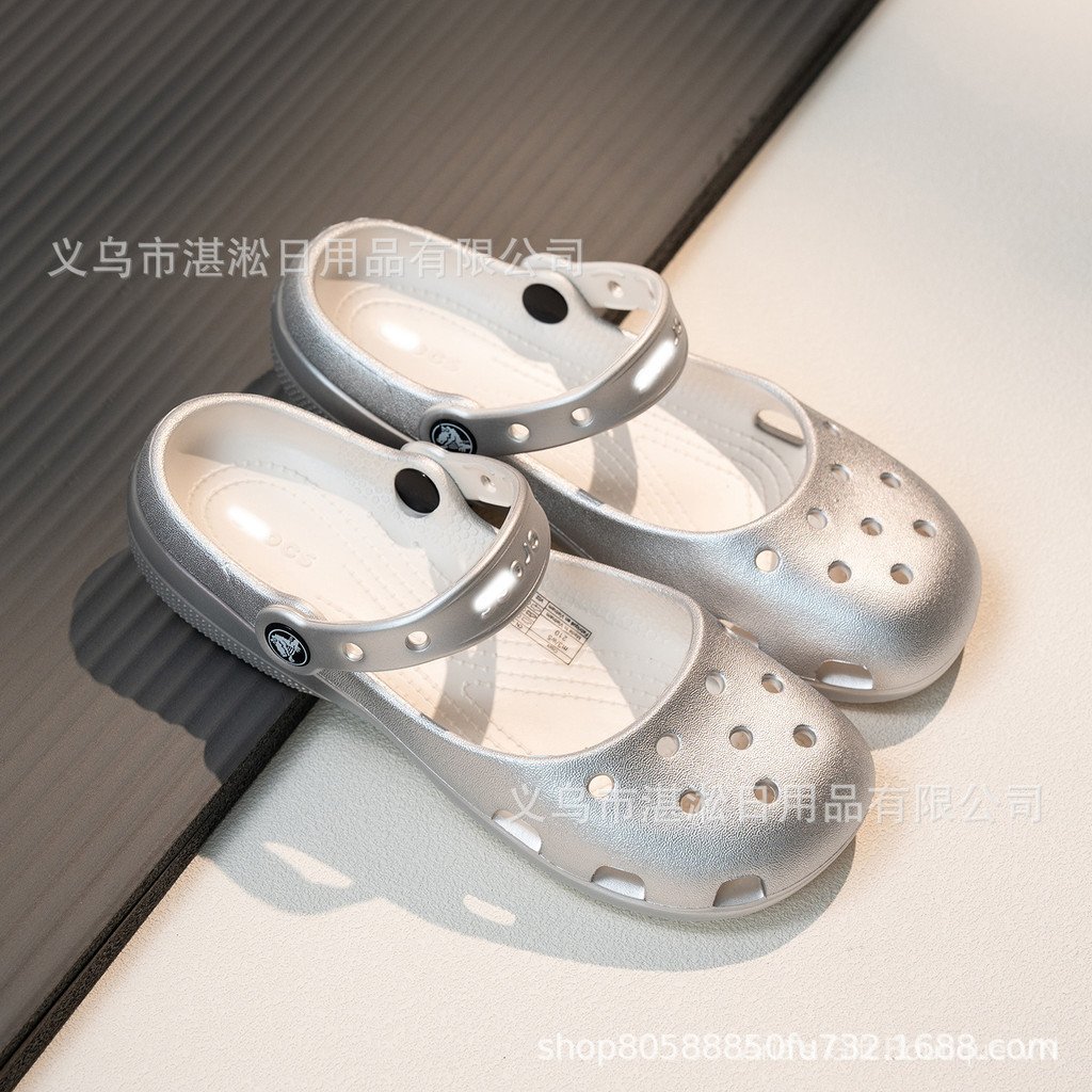 [Aria] cross Ballet Hole Shoes Nữ Mùa Hè Đi Biển Chống Trơn Trượt Thoáng Khí Mặc Ngoài Y Tá Sandal Ballet