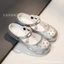 cross Ballet Hole Shoes Nữ Mùa Hè Đi Biển Chống Trơn Trượt Thoáng Khí Mặc Ngoài Y Tá Sandal Ballet