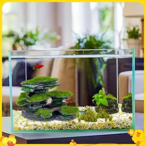 Đá nhìn núi bể cá, Đá nhìn bể cá, Nơi ẩn náu bể cá Rêu, Đồ trang trí bể cá bằng nhựa chìm lớn