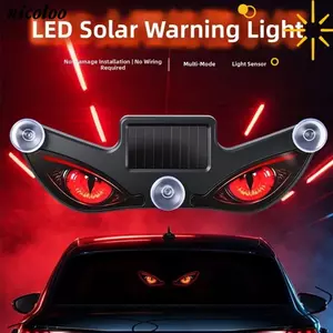 Đèn ô tô NICOLOO Devil Eyes, Đèn rung trên đèn LED ô tô, cốc hút không dây Màn hình năng động Đèn cảnh báo ô tô