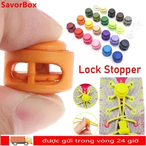 SAVORBOX 10 Cái Nút Khóa Dây Lò Xo, Tự Làm Dây Giày Ba Lô Dây Giày Kẹp, Paracord Dây Túi Phụ Kiện Nhựa Bật Tắt Kẹp Khóa