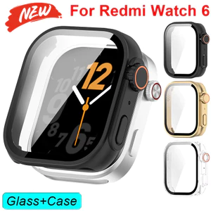 Ốp lưng + kính cho Redmi Watch 6 bảo vệ màn hình Vỏ bảo vệ cản phim chống trầy xước