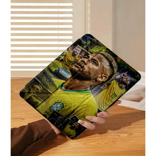 Ốp Lưng Neymar Cho iPad Air 4/5/6/7/8 Pro 11 12.9 Y-fold Neymar 10 cho iPad A16 Gen 12 11 10 9 8 7 6 5 air3 10.2in