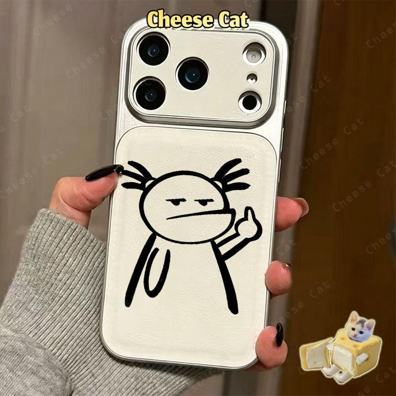 Ốp điện thoại cặp đôi ngộ nghĩnh cho iPhone 17 Pro 16 Plus 15 14 11 12 13 Pro Max XR Xs Max Da bảo vệ