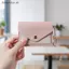# HB # Ví ngắn nữ màu kẹo có ngăn đựng thẻ thiết kế mỏng chất lượng cao để sử dụng thực tế.
