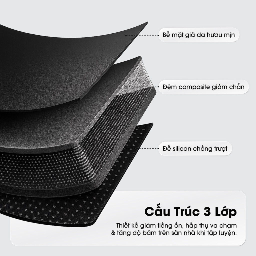 Thảm Lót Con Lăn Tập Bụng 150x60cm Chống Trượt 4mm - Gối Tập Gym Yoga Pilates - ThamConLan