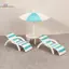 HL Mini Sun Umbrella Đôi Đi Biển Bộ Ghế Thu Nhỏ Thủ Công Thủ Công Đồ Chơi Trang Trí Nhà Micro Phong Cảnh Đồ Trang Trí LMWU