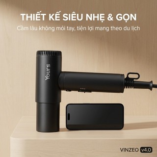 [VINZEO 2026] Máy Sấy Tóc Tốc Độ Cao Yours A330-110,000 RPM Chế Độ Làm Sạch Tự Động Cơ Bảo Hành-12 Tháng
