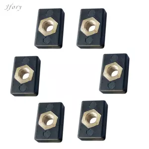 Jfory 6 Đếm Kayak Theo Dõi Đường Sắt Vít Đai Ốc M6 Thuyền Đường Sắt Phần Cứng Gắn Bộ 6 Chiếc