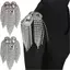 AqToCna Vai Thổ Cẩm Kim Cương Giả Trang Sức Handmade Sáng Bóng Epaulet Quần Áo Trang Trí Quần Áo Phụ Kiện Quà Tặng Cho Nam Nữ AqToCna