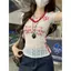 Mùa hè Phong cách mới kiểu Mỹ Retro Slim-fit Slimer Look Thời trang Cổ chữ V Áo thun ngắn tay thêu ren trong suốt hơi