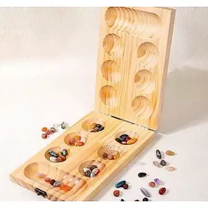 BỘ ĐỒ CHƠI Ô ĂN QUAN BẰNG GỖ THÚ VỊ CHO BÉ - mỗi bộ 50 viên gỗ/đá