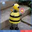Kim loại mộc mạc Bee Điêu khắc thu nhỏ Đạo cụ trang trí sân vườn lớn Tượng ngoài trời cho hành lang hiên nhà