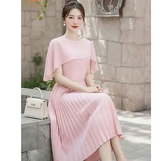 (XỊN- ĐẸP ) ĐẦM QUÝ BÀ THIẾT KẾ SANG TRỌNG, THANH LỊCH, CHÂN VÁY XẾP LY  NHẸ NHÀNG (NEW) KME.STORE