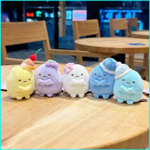 HK1 Sumikko Gurashi Plushie Kỷ Niệm 10 Năm Món Tráng Miệng Mochi Sang Trọng Móc Khóa Túi Charm KH1