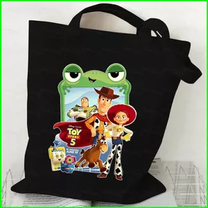HT3 Câu Chuyện Đồ Chơi 5 Túi Xách Woody Buzz Lightyear Túi Vải Hoạt Hình Ngọt Ngào Dung Tích Lớn In Hình Túi Bảo Quản TH3