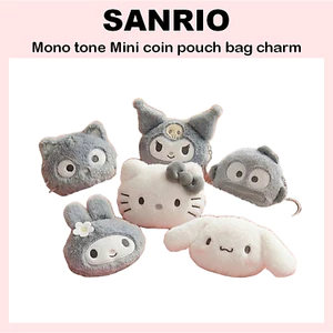 Túi đựng tiền xu Mini đơn tông màu quyến rũ (Mymelody / Kuromi / Cinnamoroll / Kitty / Chococat / Hangyodon / Marshmallow)
