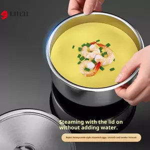 Bát Trứng Hấp Bằng Thép Không Gỉ Ramen Cơm Salad Trái Cây Bát Có Nắp Cốc Canh Hộp Đựng Thực Phẩm Nhà Bếp Bộ Đồ Ăn VN