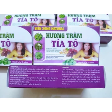 Viên xông tinh dầu tự nhiên tổng hợp (Sả chanh, hương tràm,khuynh diệp, bạc hà, thông đỏ, tía tô) hộp 20 Viên