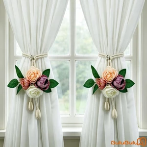 2 Chiếc Dây Buộc Rèm Hoa Hồng Dây Cotton Holdbacks Cho Phòng Ngủ