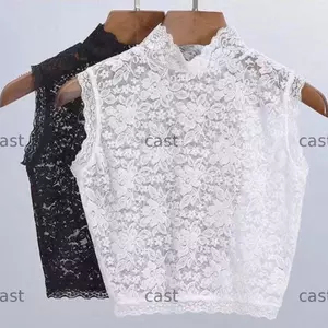 CAST Áo Len Trang Trí Thời Trang Ren Hoa Có Thể Tháo Rời Cổ Dây Buộc