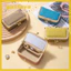 Túi đựng tiền Mini GUSTAVA, Móc khóa nụ hôn với túi đựng son môi gương trang điểm, Hộp đựng đồ trang sức đa chức năng chống văng màu trơn đơn giản dành cho nữ