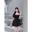 Đầm trễ vai chấm bi basic dáng ngắn xoè trẻ trung Đồ lót bảo hộ BYJOLIE
