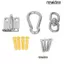 NEWIDEA 7 Chiếc Sun Shade Sail Fixing, Hình Chữ Nhật Võng Inox Treo Phần Cứng, Bền Nặng M8 Móc Neo Yoga Swing