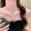 PNPIA- Sang Trọng Sáng Bóng Zircon Vuông Choker Nelaces Cho Nữ Pha Lê Xương Đòn Dây Xích Nelace Tiệc Cưới Trang Sức Quà Tặng