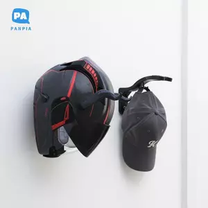 Mũ bảo hiểm hạng nặng ABS Giá treo tường Ra có móc chìa khóa Dễ dàng lắp đặt cho tổ chức nhà để xe máy VN