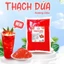 Thạch dừa Lotus DÂU bịch 1.5kg - topping trà, trà sữa