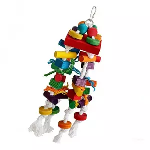 Hàng đầu Vẹt Đa Năng Giải Trí Nhai Đồ Chơi Dây Cotton Mềm Xếp Hình Khối Đồ Chơi Cho Mỏ Cắt Và Lồng Enrichme