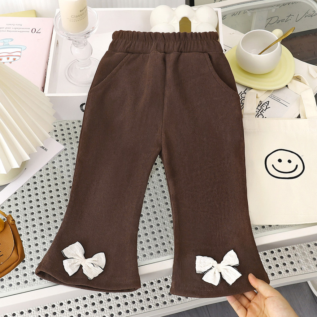 ​Quần loe bé gái Quần legging mặc ngoài mùa thu cỡ 90-150​ 0IWH