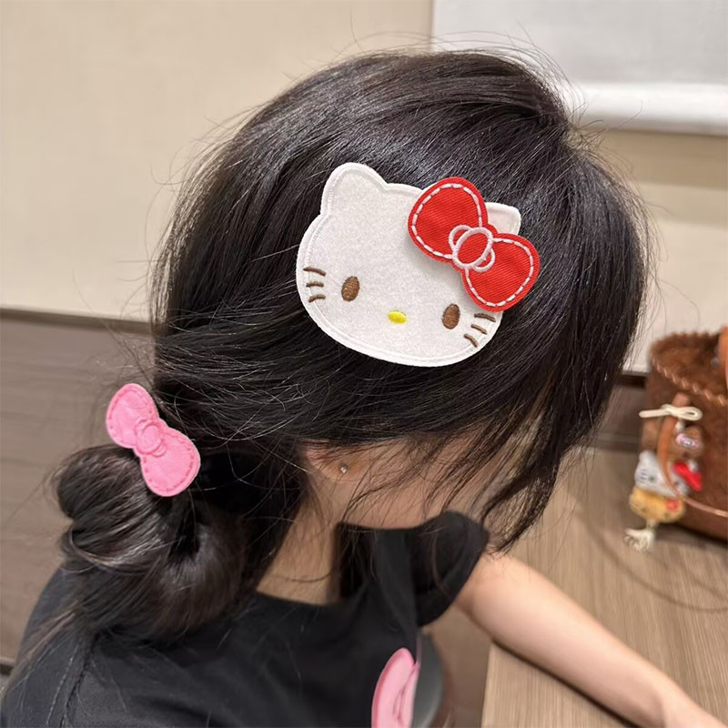 Miếng dán tóc vải dễ thương hình mèo con và thỏ ma thuật, phong cách mới