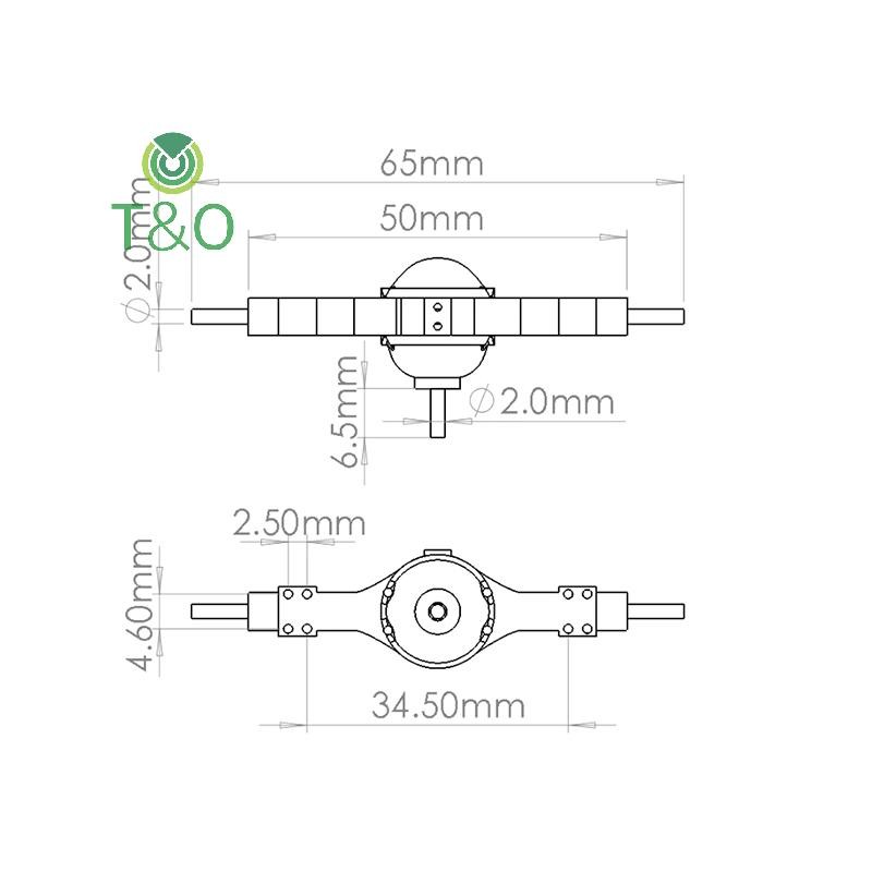 [T & O-t] 1 / 2 / 3 Cái 1 / 32 RC Xe Phía Trước Giữa Phía Sau Cầu Sửa Đổi Phần Trục DIY Phần Phụ Kiện Bánh Răng Kim Loại [Mới]