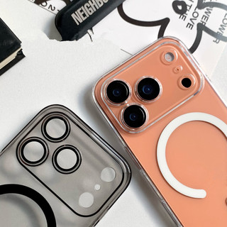 [JLK] Ốp từ tính siêu mỏng bằng nhựa cứng trong suốt sang trọng cho iPhone 17 Air 16E 16 15 14 Plus 13 Pro Max Vỏ bảo vệ Camera
