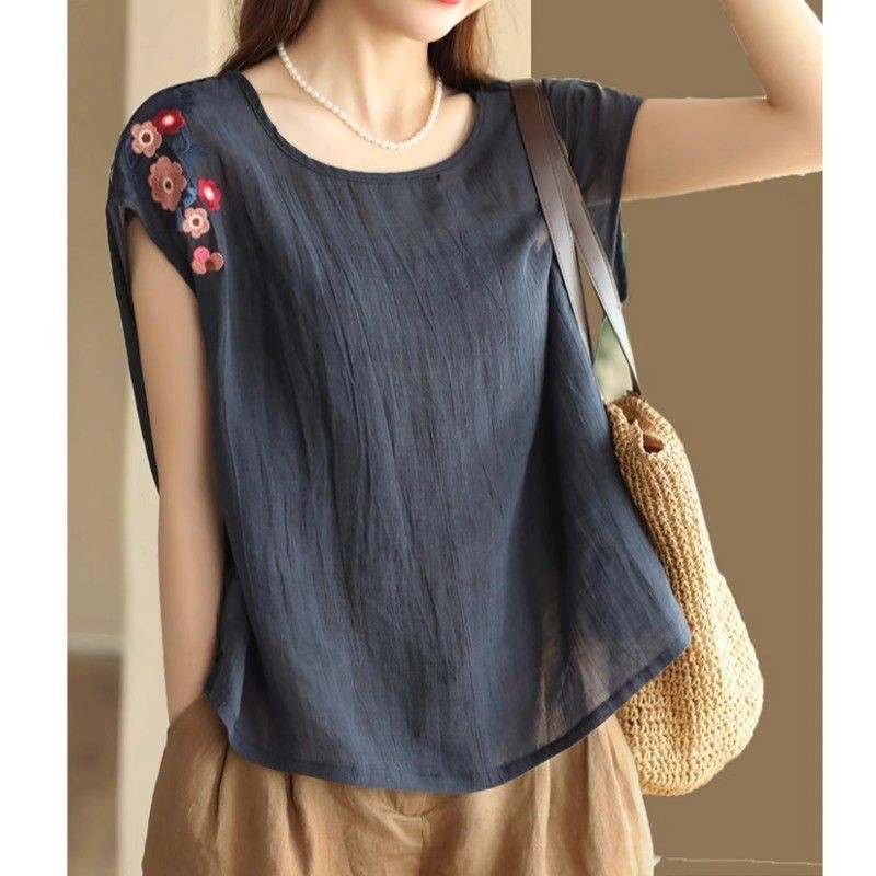 Áo thun Cotton dành cho nữ, thoáng mát mùa hè với thiết kế đơn giản mà thời trang