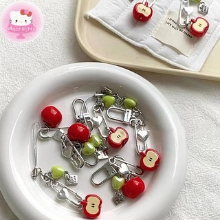 Moonlights DIY Phụ Kiện Thời Trang Trái Cây Điện Thoại Dây Xích Móc Khóa Ngọt Đỏ Móc Khóa Trái Tim Trang Sức Ba Lô Mặt Dây Chuyền EN